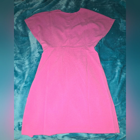 NWT Women's Lark & Ro Short Sleeve Crape Wrap Dress Size M - Picture 4 of 9